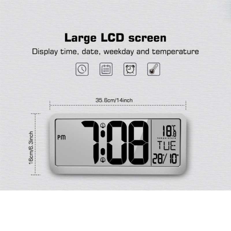 Jual KOLMI Jam Meja Dinding Weker Jumbo Besar LED Big Digital Alarm