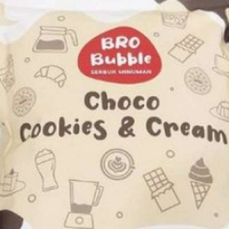 Promo Bro Bubble Serbuk Minuman Halal Rasa Choco Cookies and Cream 1kg