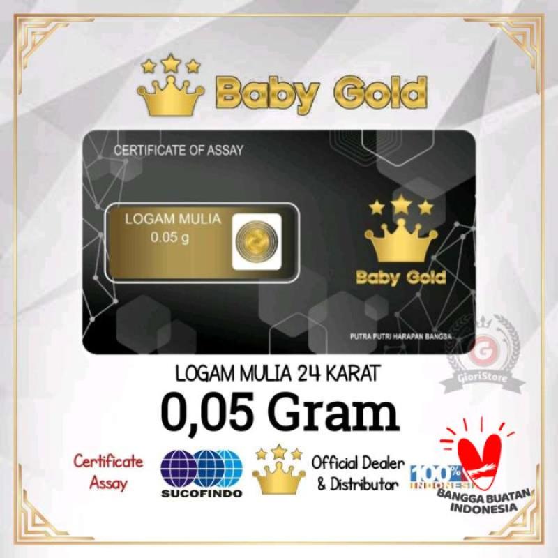Promo BabyGold 0.05 Gram Logam Mulia Emas Mini 24k Diskon 21 di Seller
