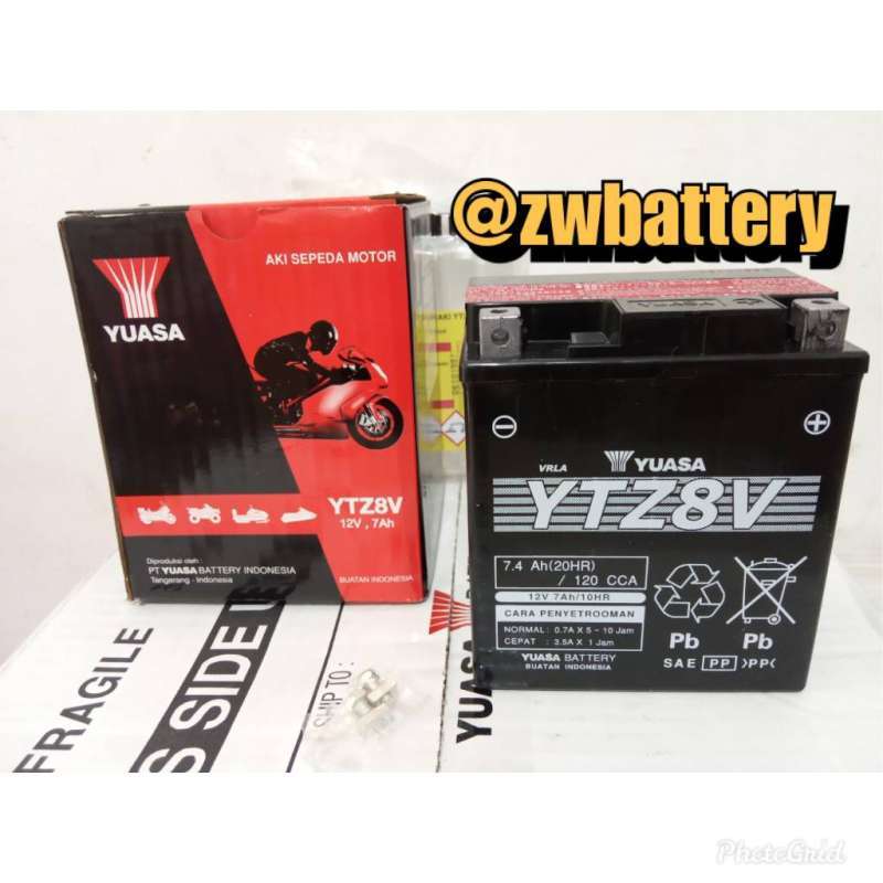 Promo Aki Motor Kawasaki KLX 150-250, Vespa LX 150 Yuasa YTZ8V Aki