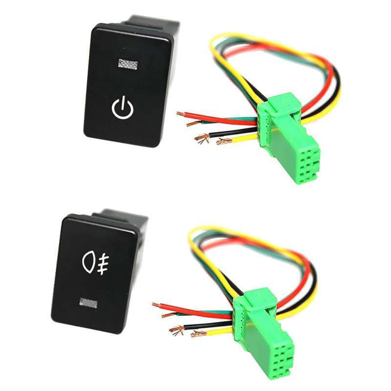 Jual Push Switch White LED Fog Light & Power For Toyota Sequoia Highlander 2008 Parking