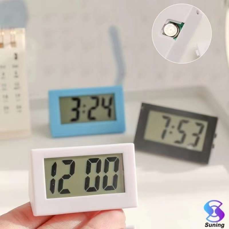 Portable LCD Electronic Clock With Calendar Caredy Digital Clock ...