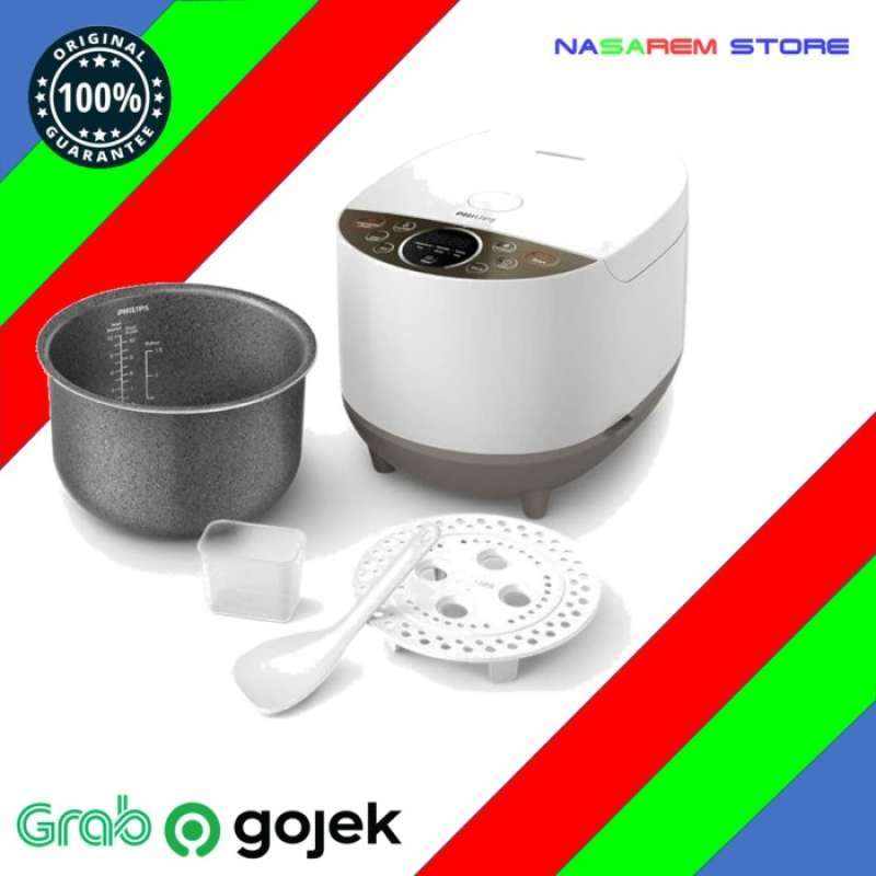 Promo Philips Rice Cooker 2 L Hd4515/33 Fuzzy Logic Bakuhanseki Diskon