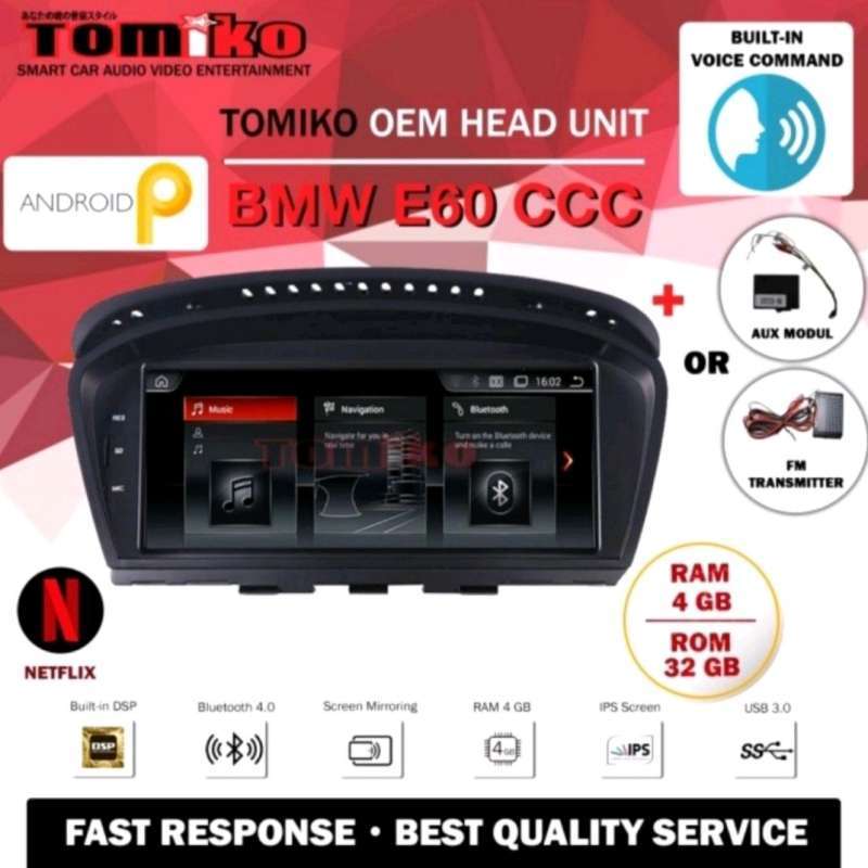Jual Head unit Android Tomiko OEM for BMW E60 CCC ram 4GB/32GB + AUX ...