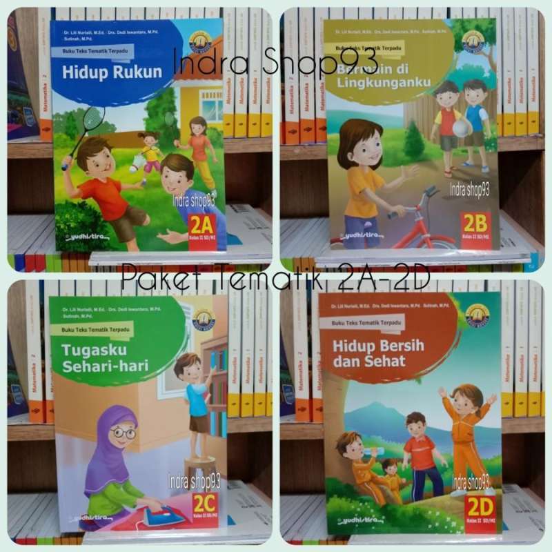 Jual Paket Tematik Terpadu 2A-2D Kelas 2 SD K13 Revisi Yudhistira di ...