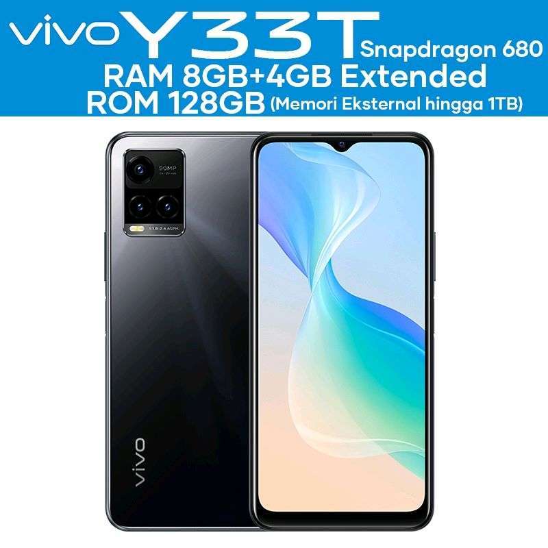 Jual Vivo Y33T RAM 12GB /128GB RESMI BONUS SPEAKER BLUETOOTH Glow di