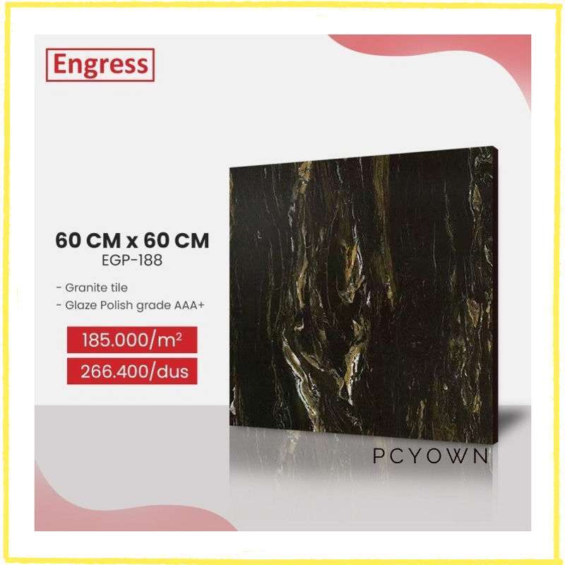 Jual Accesoris Kamar Mandi Granite Tile Glazed Polish Engress Black