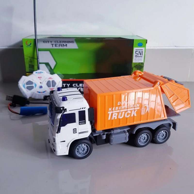 Jual Mainan Remote Control Rc Truk Sampah mobil Remot Truck Dump Pasir