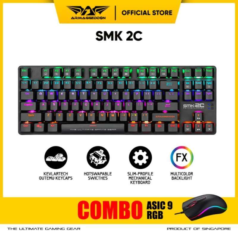 Promo Keyboard Mechanical Tkl Low Profile Armaggeddon Smk2C Diskon 10