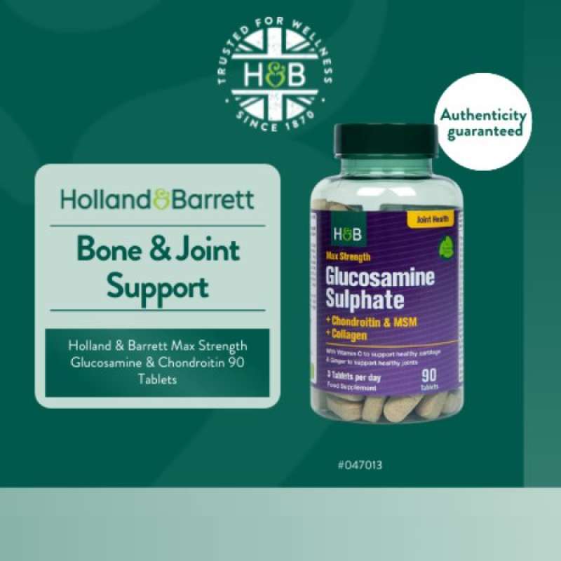 Jual Holland & Barrett Max Strength Glucosamine & Chondroitin 90