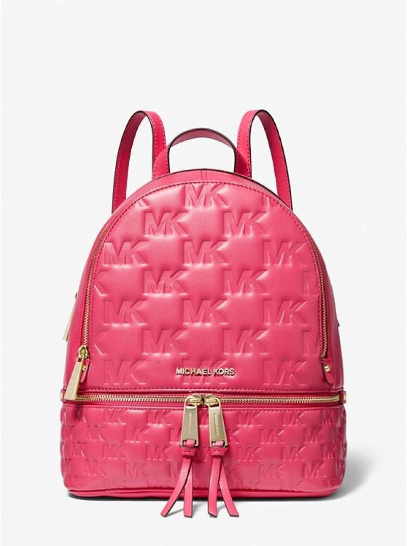 Jual MICHAEL KORS ORIGINAL Rhea Logo Embossed Faux Leather Backpack 2 di Seller snomil.id