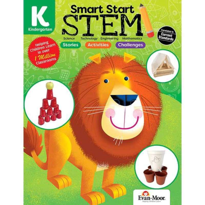 Promo Evan-Moor Smart Start STEM Grade Kindergarten Activity Book Hands ...