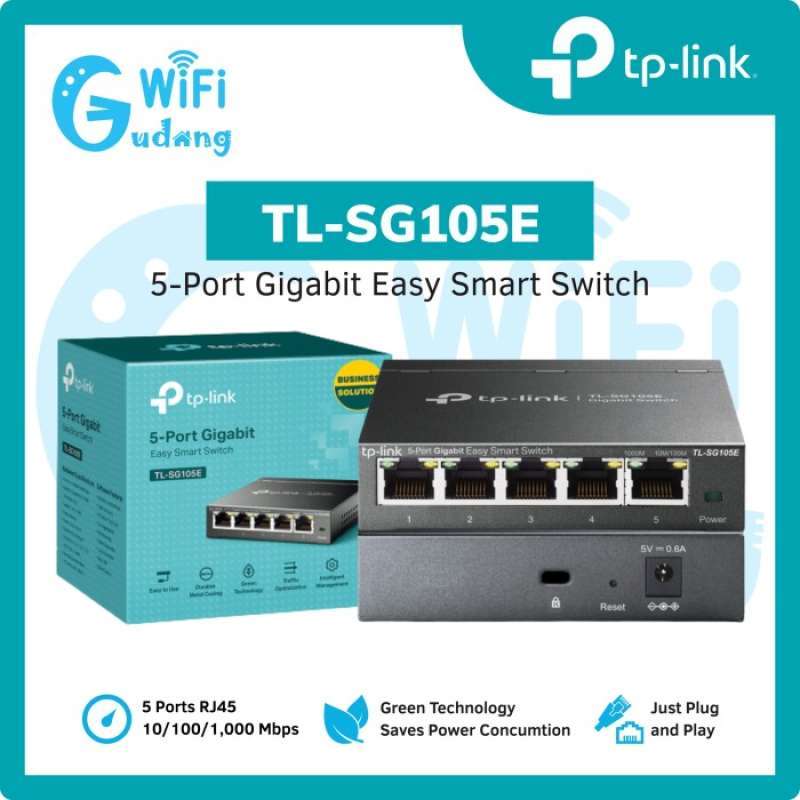 Promo TpLink TlSg105E 5Port Gigabit Desktop Easy Smart Switch
