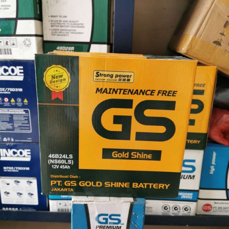 Jual AKI BATERAI KERING GS GOLDSHINE NS60LS/46B24LS MOBIL HRV CRV