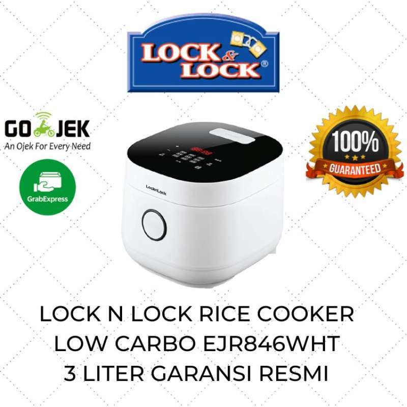 Jual Lock N Lock Rice Cooker Low Carbo Digital 3 Liter Ejr846wht / Magic Com Less Sugar