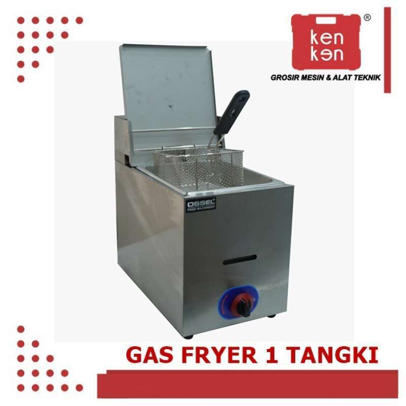 Jual Gas Fryer 1 Tangki Mesin Goreng Kentang Gas Deep Fryer ETRZL1