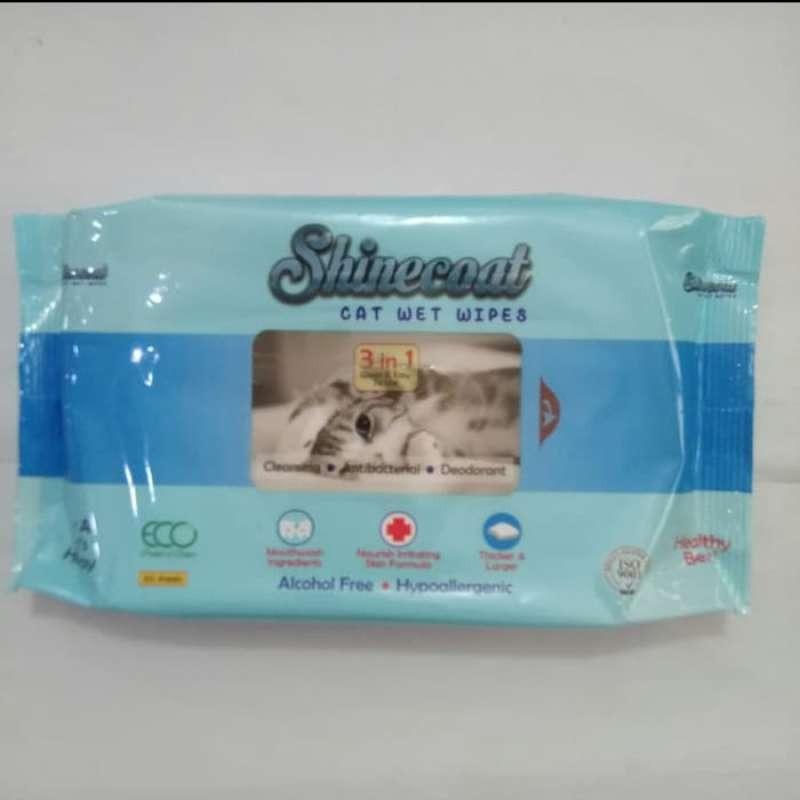 Jual shinecoat cat wet wipes 50sheets tisu basah 50 lembar di Seller