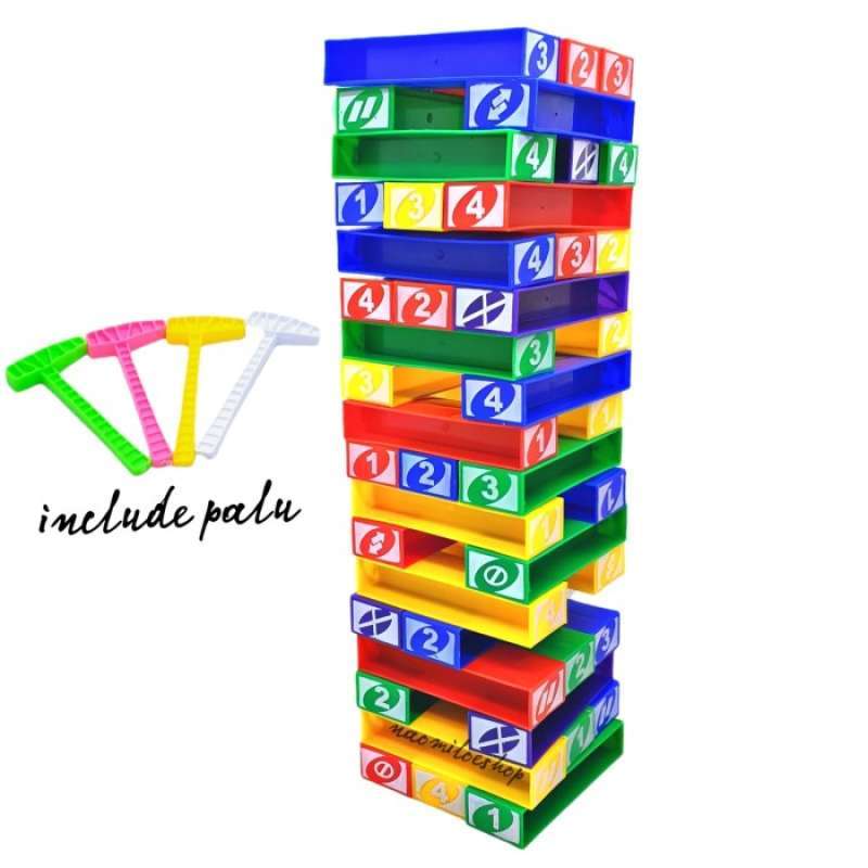 Promo Pile of blocks 3in1 Susun tower blocks Uno Stacko Mainan Anak