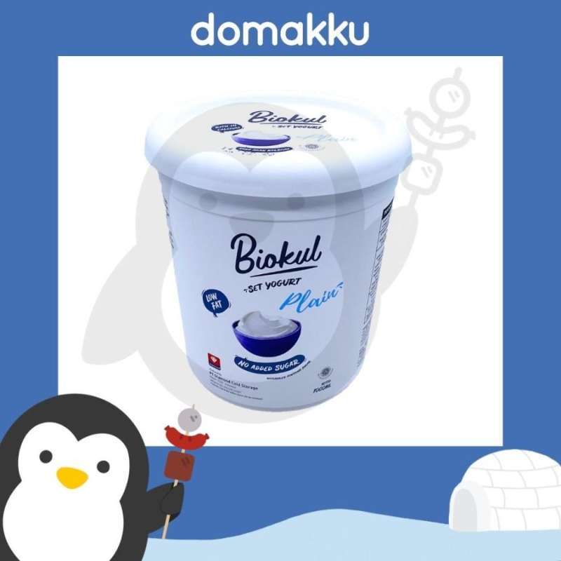 Jual Biokul Yogurt Set Plain (Low Fat) 1L, Yogurt Tanpa Tambahan Gula