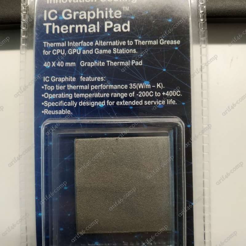 Jual IC Graphite Dual CPU Thermal Pad 40x40mm Alternative Thermal Paste
