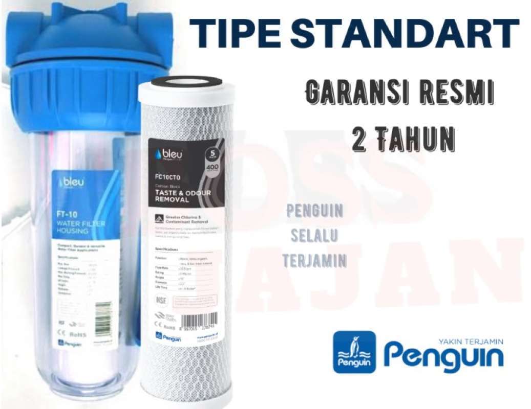 Jual PAKET FILTER AIR SUMUR / TOREN / TANDON PENGUIN 10 STANDART CTO di