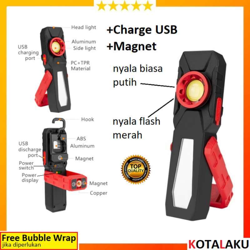 Promo Lampu Senter Led Portable Tempel Magnet Darurat Emergency Lamp