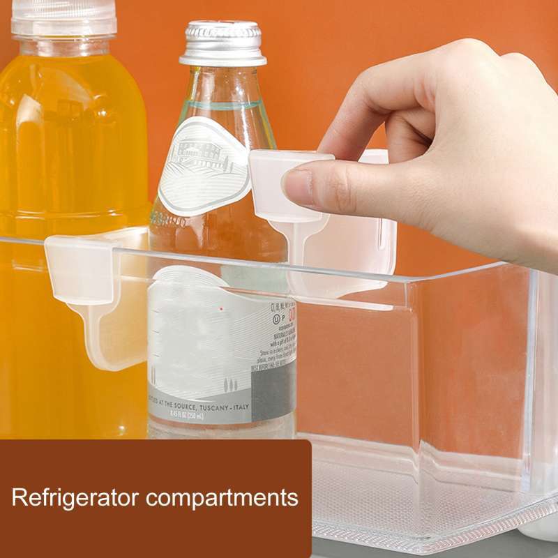 Jual 4Pcs Refrigerator Dividers Spacesaving Adjustable PP Snapon