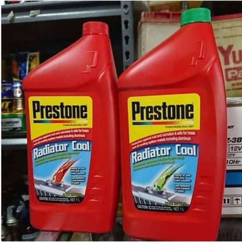 Jual AIR RADIATOR MOBILMOTOR / RADIATOR COOLANT HIJAU PRESTONE 1