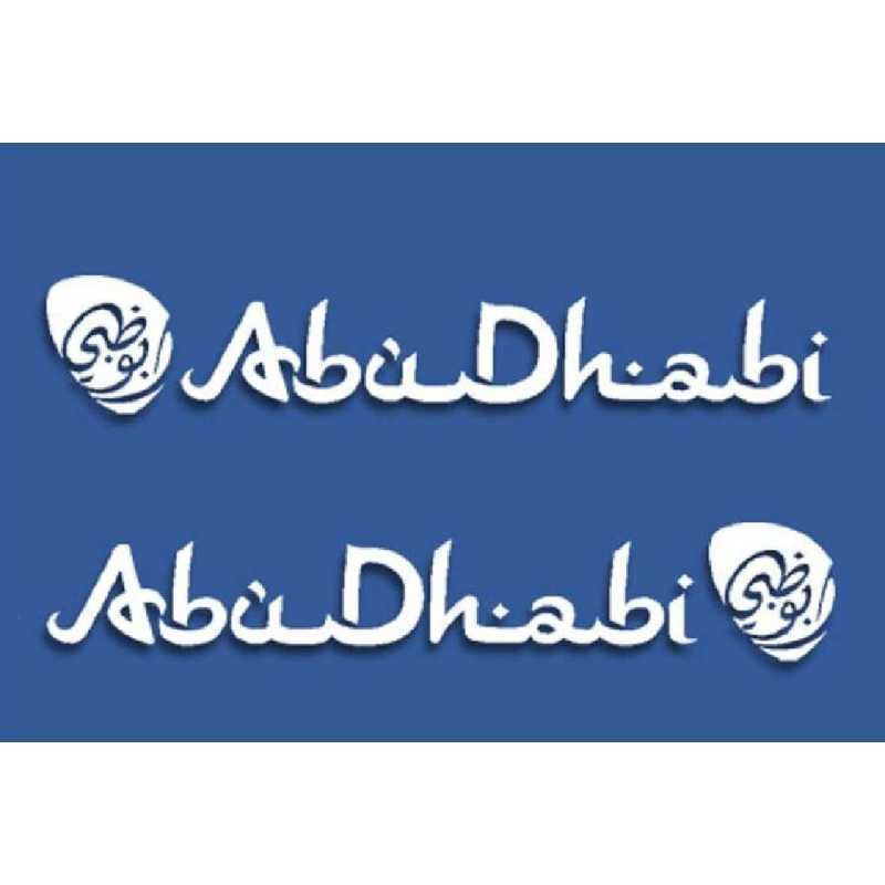 Jual Sticker Abu Dhabi Straight Version For all Car 2 Pcs Mirror left