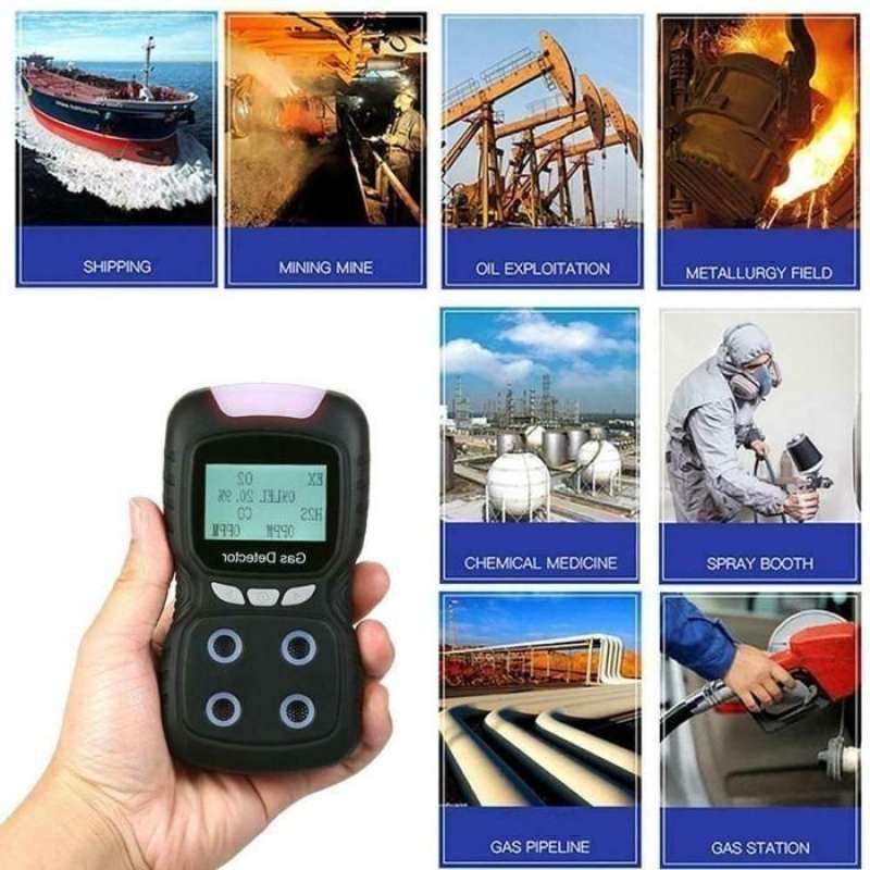 Jual New Gas Detector Tester 4in1 Ex O2 H2s Co Analyzer Gas Density
