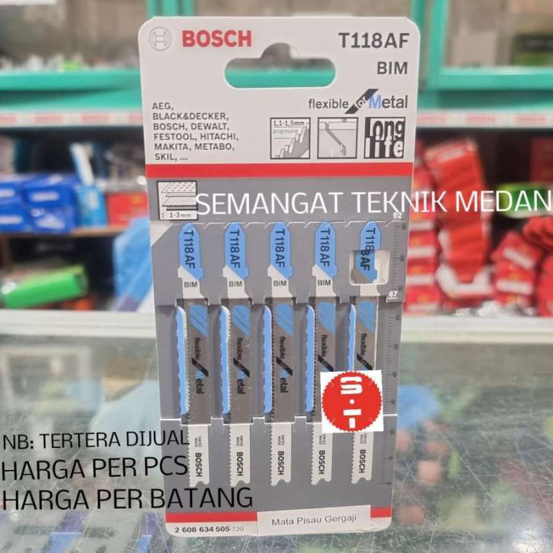 Jual T118AF BLADE MATA JIGSAW FLEXIBLE FOR BESI METAL BOSCH T 118 AF