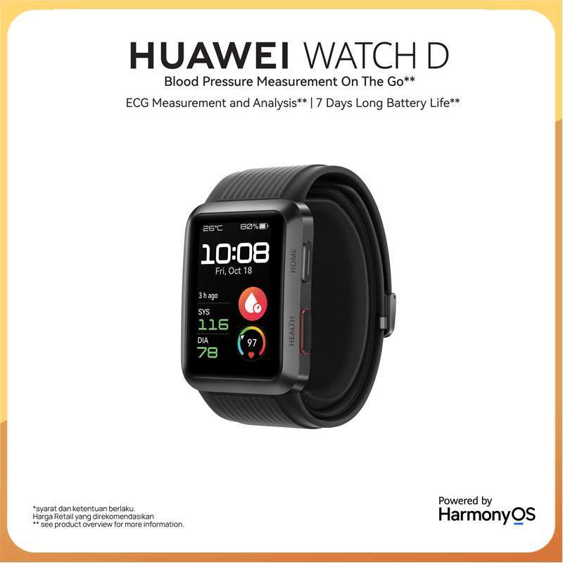 Jual HUAWEI WATCH D SmartWatch Blood Pressure Measurement ECG