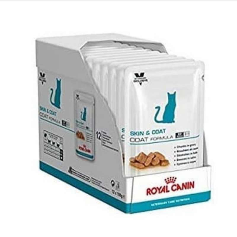 Promo Wet Food Royal Canin Vet Skin&coat Feline Pouch 12x85 Gr 1 Box