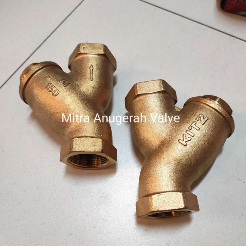 Jual Y Strainer Kitz Kuningan 1 1/4Inch Saringan Strainer Bronze Kitz