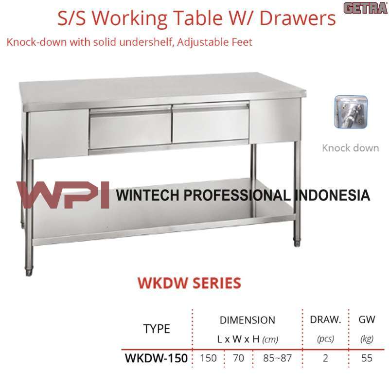 Jual Getra WKDW150 Working Table W/ Drawers / Meja Kerja Cocok Untuk