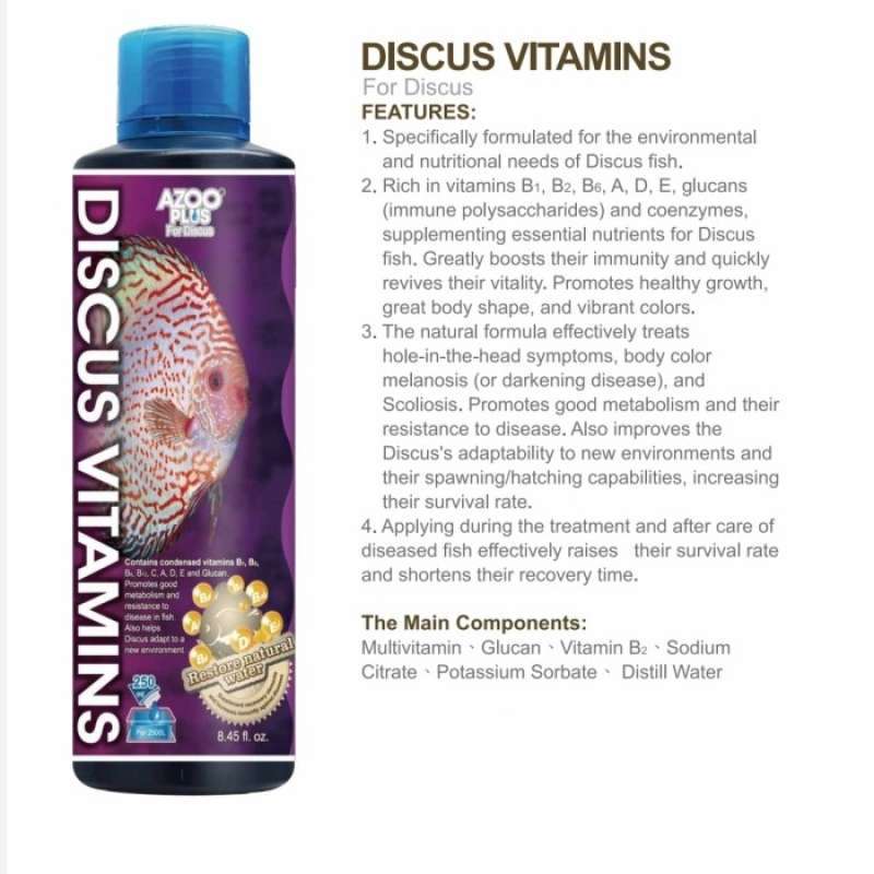 Jual Azoo Plus Discus Vitamins Vitamin Ikan Discus Azoo di Seller DENTA