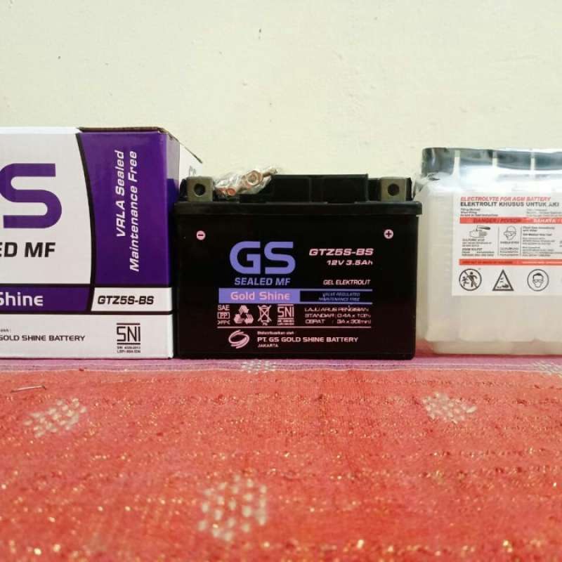 Jual AKI ACCU GS GTZ5S YAMAHA VIXION MIO J R15 XABRE HONDA REVO ASTREA
