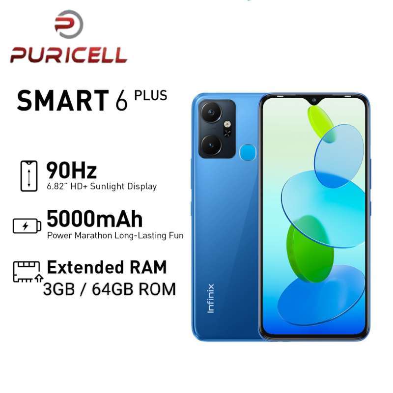 Jual infinix smart 6 plus 3/64 garansi resmi di Seller PT SUMBER REJEKI ...
