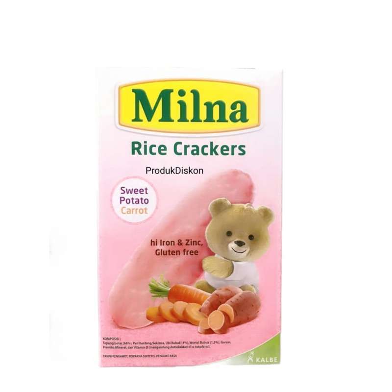 Jual MILNA Rice Crackers Camilan Bayi 20gr Sweet Potato Carrot