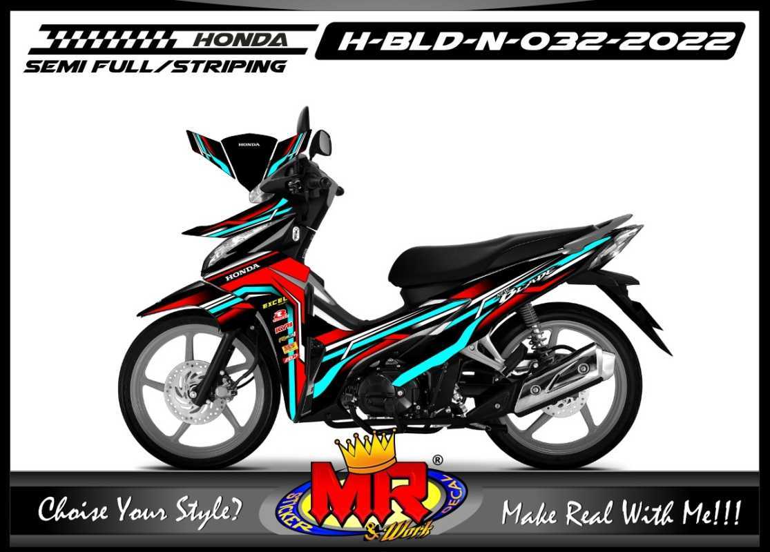 Jual Decal Stiker Motor Honda Blade New Decal Racing Striping Custom ...