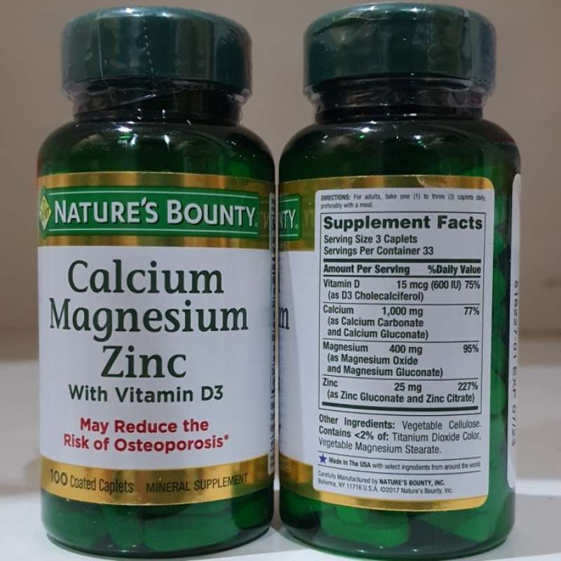 Promo Diskon Of The Month Nature's Bounty Calcium Magnesium Zinc 100