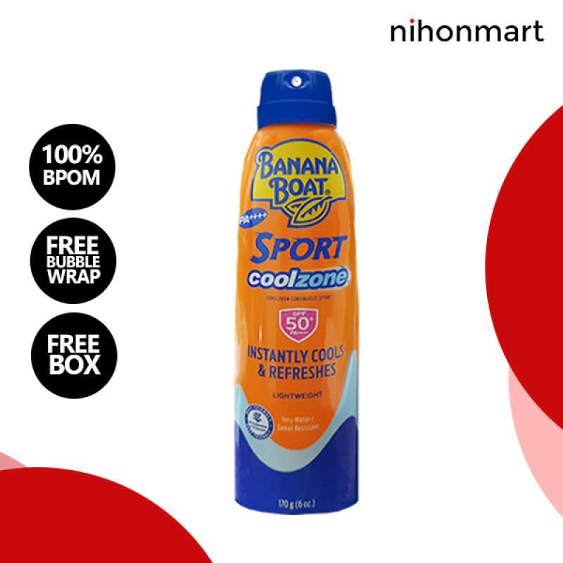 Jual Banana Boat Sport Coolzone Spray SPF50 170g di Seller Nihonmart