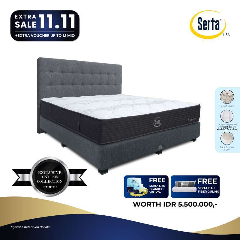 Jual Serta Kasur Spring Bed Haven With Cooling Technology (full Set