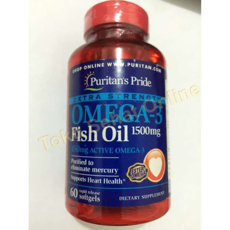 Jual (original) Puritan 's Pride Extra Strength Omega3 Fish Oil 1500