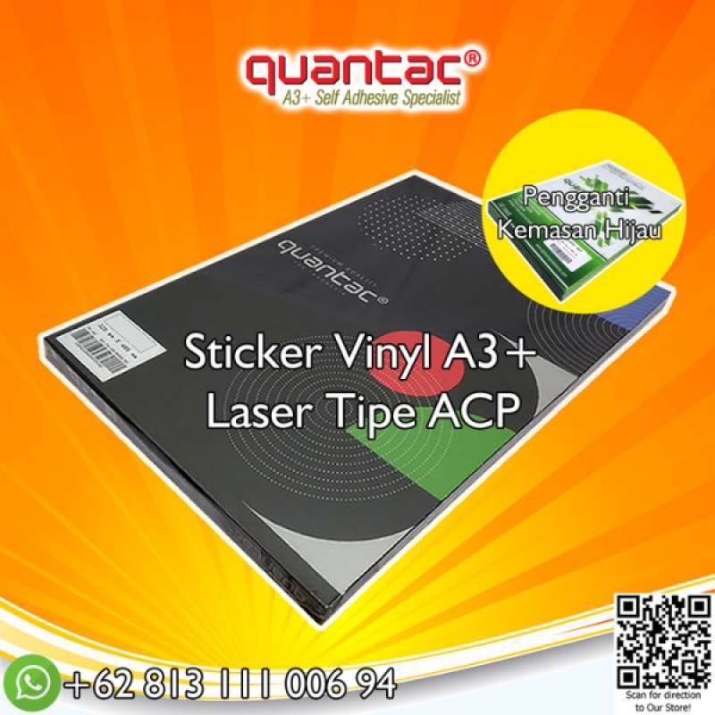 Promo Sticker Vinyl Laser A3+ Quantac Transparan Acp(Box Hijau) Diskon