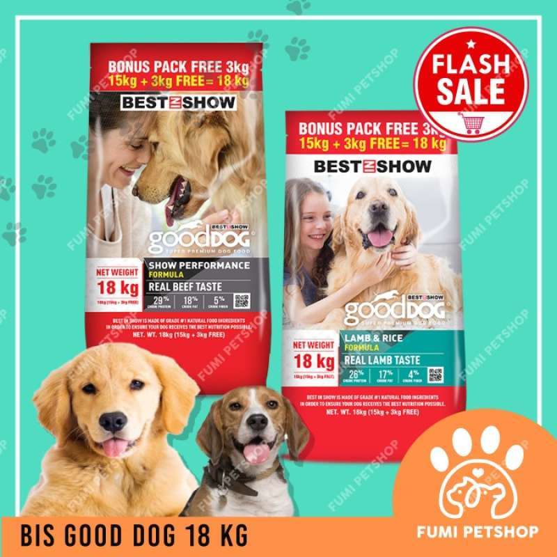 Jual Best In Show Good Dog 18 Kg Lamb & Rice [ Makanan Anjing ] Grab