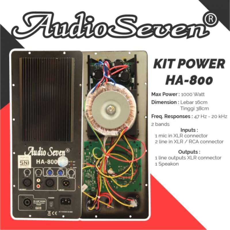 Promo Mesin Speaker Aktif / Power Kit Aktif Audioseven Ha800 Diskon 15