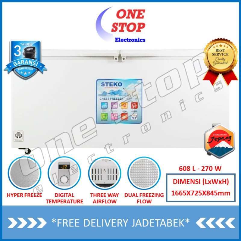 Jual [GARANSI RESMI] STEKO BF 620 / BF620 Chest Freezer w/ Hyper Freeze