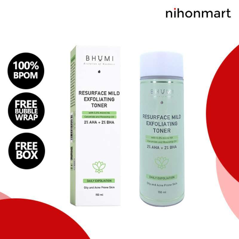 Promo Bhumi Resurface Mild Exfoliating Toner 150ml Diskon 100 di