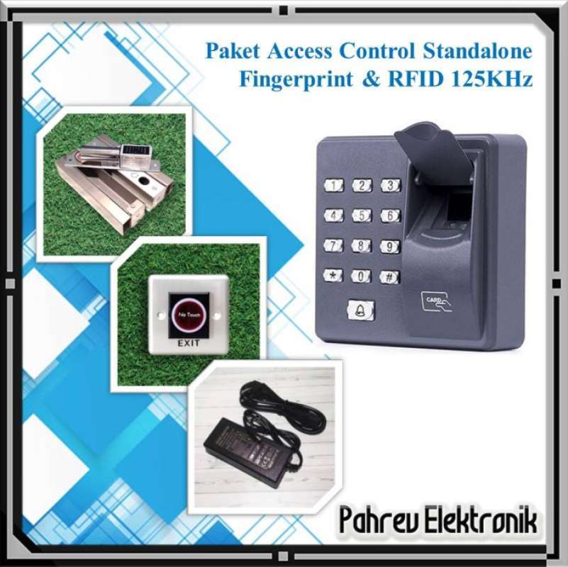 Jual Paket Access Door Fingerprint X6 Access Control Pintu Kaca di